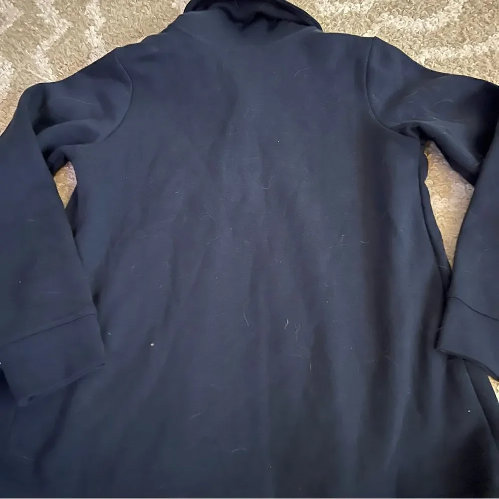 Navy Button-Up Jacket lands end - Picture 7 of 8